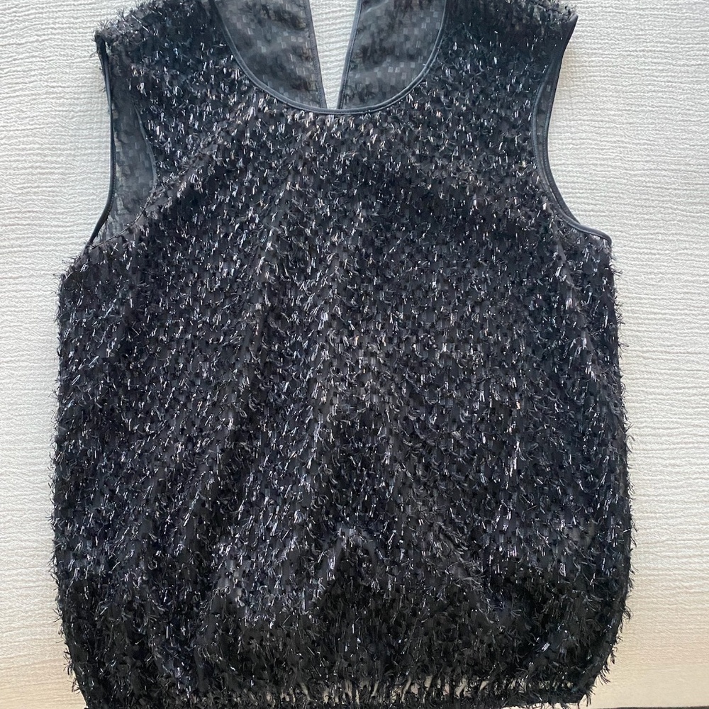 L'Agence Feather Sequin Top